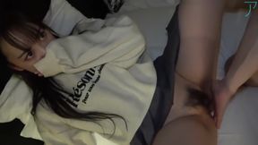 Asia's Little Virgin, Brunette Beauty, Pussy Drenched in Pure Bliss, Slippery Creampie in Tight, Hairy Haven, Uncut Handjob Frenzy