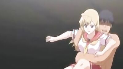 Japanese cartoon teen gets her holes destroyed by old guys