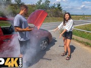 VIP4K. Pretty brunette loves to ride bikes and huge cocks. Hot sex with George Uhl & Helina Dream