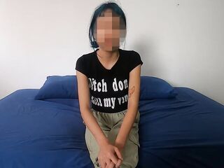 Oh my God! This slim cutie is barely legal! And this babe already craves to bang.