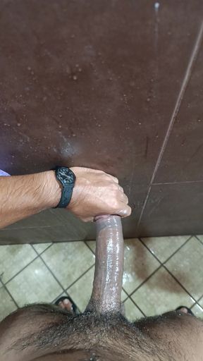 Taking a hard shawer