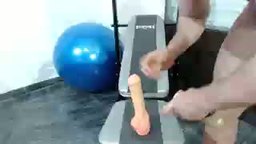 Dildo Riding at the Gym