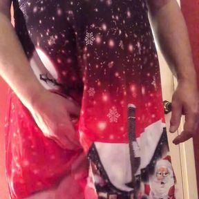 Edging and messing in Christmas Dress