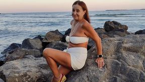the perfect setup! flirting with friend s mom at sunset by the sea and amazing sex during the day! (premium)