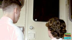 ”TRAILERTRASHBOYS Virgin Twink Eddie Patrick Ravaged By Masculine Jason”