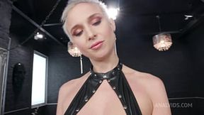 Chantilly Italian beauty takes her first monster cock ass-fuck and drinks her first piss