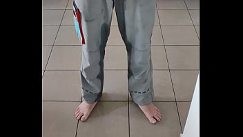 Peeing in the kitchen