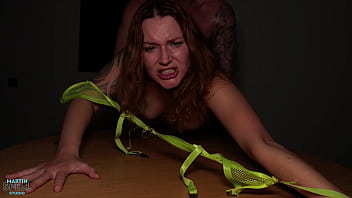 A red-haired beauty with shapes makes me cum several times