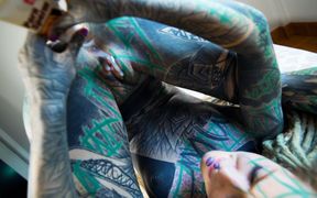Tattoo Anal Gape Loving Girl Cumplay