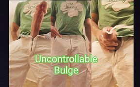 Uncontrollable Bulge Because of Big Cock Makes 2 Big Cumshots