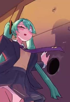 Hatsune Miku - One Gloryhole Visit Turned Her into a Slut