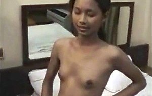 Teen ladyboy is jerking