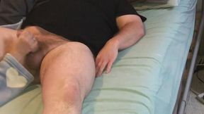 Foot worshiping handjob with ballbusting trampling for cuming