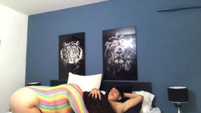 Hot blonde gives amateur boyfriend a horny blowjob