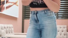 Smoking fast at my stepmother's house - Jeans pants