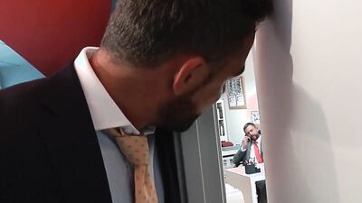 Logan Moore and his colleague are shagging in the office