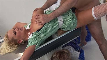 Sharon Pink Tit Fucks Patient in Nurse Group Sex