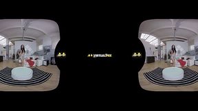 Amanda Estela is caught peeing her pants in virtual reality