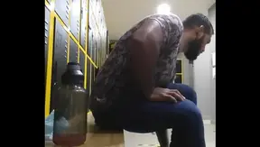 Bear Gets Morbid in Gym Shower: HotGayMasturbate Session