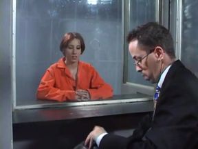 Redhead bitch gets fingered and toyed by a nasty babe in police uniform