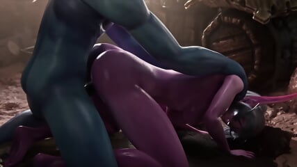 3D Goblin fucks a beauty with white eyebrows and cums in her pussy - cartoon hentai porn