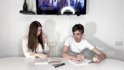 Kuni did it and cummed in her panties - I seem to have passed the test in physics