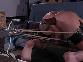 Penetrated Deep While Tied Up To A Fucking Machine! ( 2)