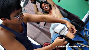 Ricky Tickles Feet On The Gym