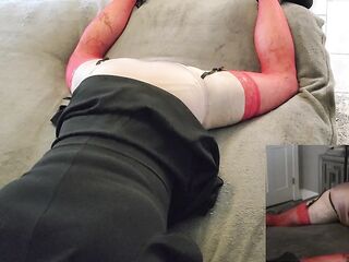 Crossdresser strokes and likes himself