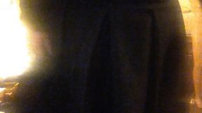 Sexy molly in a black dress dancing to party music