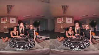 Halloween Foursome With Ann Joy, Rika Fane and Sereyna Gomez Will Rock Your World VR Porn