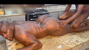 Sex in the Kitchen with My Mature Ebony Creamy Big Ass Pounding His Big Waist Mercilessly