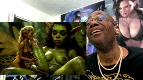 delicious big breast short stack cum shooting goblins getting their wet cocks fucked and deepthroated, ai generated