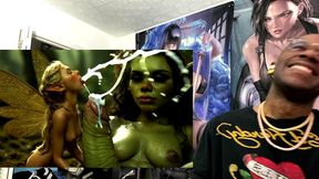 delicious big breast short stack cum shooting goblins getting their wet cocks fucked and deepthroated, ai generated