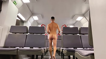 Walking naked on moving train