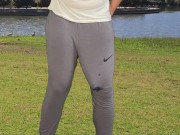 Big monster cock in grey sweatpants cumhot