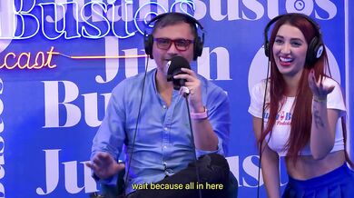 Jessica Sodi fulfills fantasy and cums with her big tits in the sex machine Juan Bustos podcast