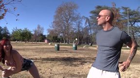 Big titted Redhead Lauren Phillips sloppy head on her fitness instructor