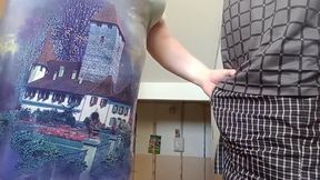 Sucking my cock in the entrance 1