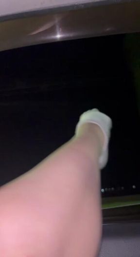 I stick my feet out the car window)