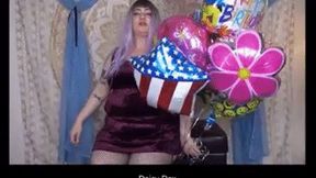 BBW Balloon Mylar Destruction & Helium Voice JOI