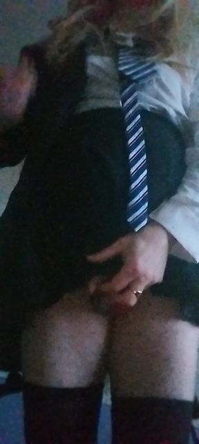 College Girl Cindy Cums in Uniform