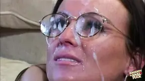 Glamorous girl in boots gets gangbanged by horny guys