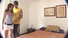 Sexy big ass babe banged on the bed