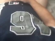 Cum in football jersey