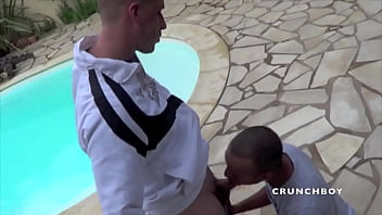 Straight fucked outdoor by gay