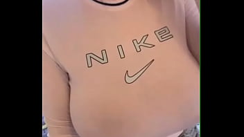 My friend&#039_s stepmom with big boobs wore a see-through T-shirt