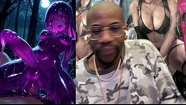 Petite Long Hard Cock Transgender Slime Girl Oozing Slimy Cum While Cowgirl Fucking, AI Generated