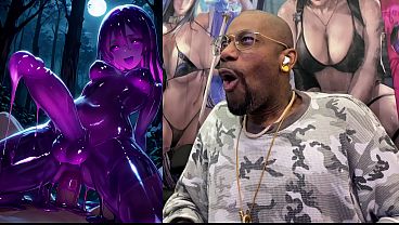 Petite Long Hard Cock Transgender Slime Girl Oozing Slimy Cum While Cowgirl Fucking, AI Generated