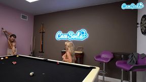 blonde asian-latina mixture makes her cuckold husband watch her get fucked for losing a bet